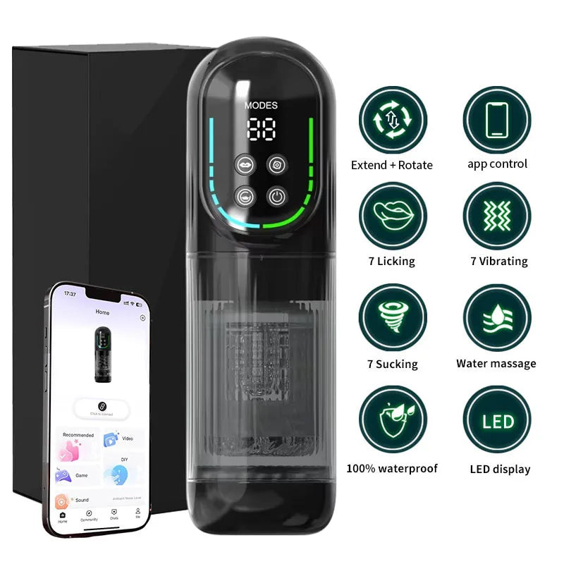 Automatic Thrusting Rotating Male Masturbator Licking Stroker Sucking Blowjob 100% Waterproof Pennis Pump Adult Sex Toys For Men