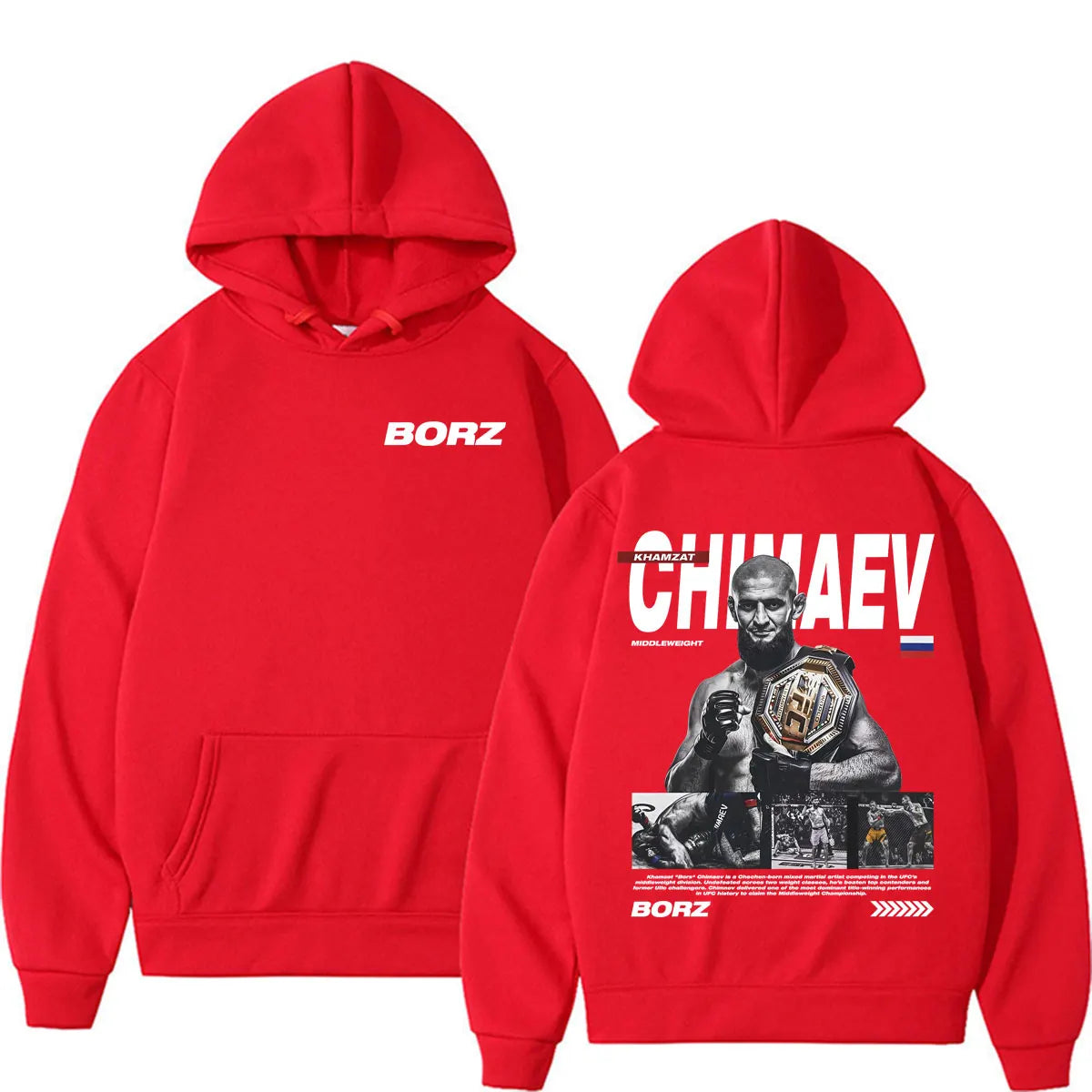 Limited Khamzat Chimaev Borz Logo Hoodies Men Women Casual Fleece Bodywarmer Pullovers Fashion Long Sleeve Sweatshirt Streetwear