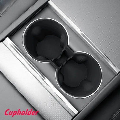 For Tesla Model Y 2025 2026 Center Console Organzier Tray Model 3 Highland 24-26 Armrest Box Hidden Storage Box Cup Holder