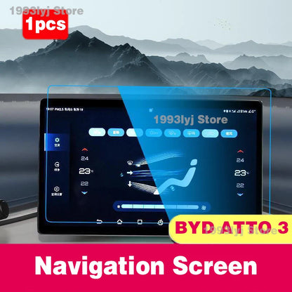 For BYD Atto 3 Yuan Plus Tempered Glass Car Interior Navigation Entertainment Media Touch Center Display Screen Protective Film