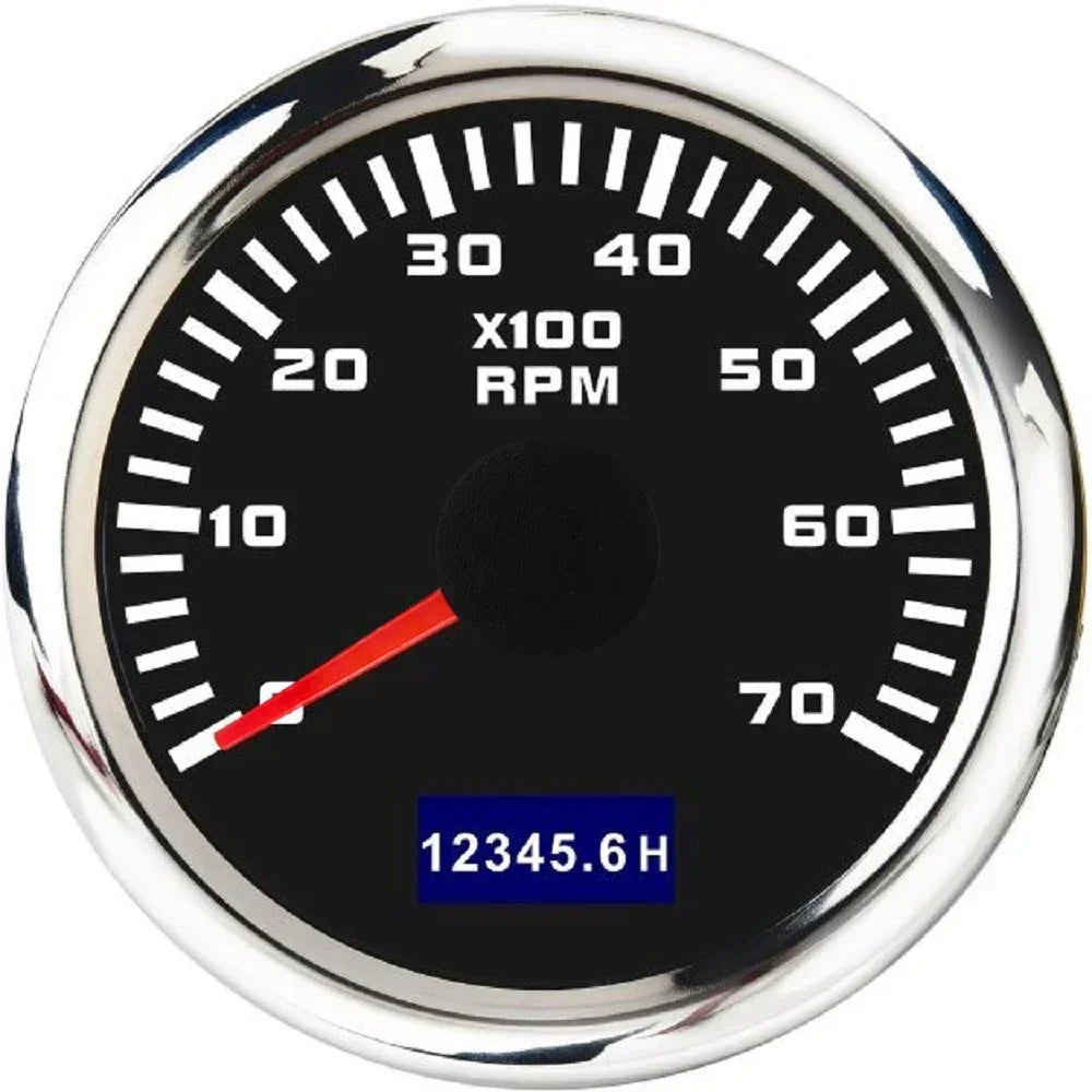 3000/4000/6000/7000/8000 RPM Gauge with Hourmeter Gauge 52mm Tachometer Waterproof 7 Color Backlight Tacho Gauge For Car Boat