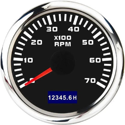 3000/4000/6000/7000/8000 RPM Gauge with Hourmeter Gauge 52mm Tachometer Waterproof 7 Color Backlight Tacho Gauge For Car Boat