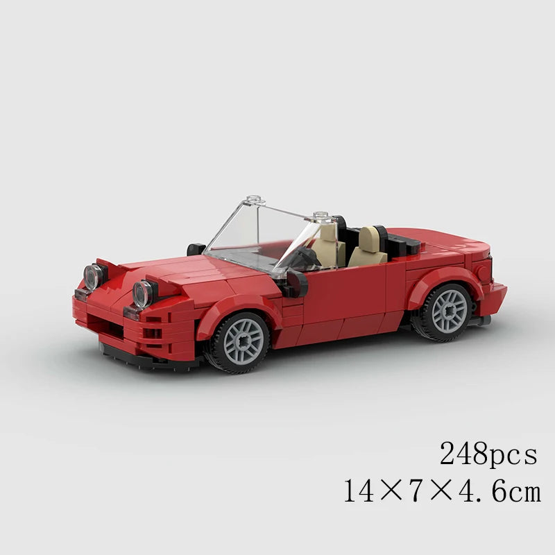 MOC Speed Car Miata MX-5 NA M3 Super Race Sport Vehicle Model Building Block Technical Racing Brick Toy Christmas Gift City