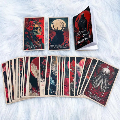 Midnight Oracle Card Deck, Gothic Dark Fantasy Themed Cards, Includes Paper Instructions, Perfect for Enthusiasts & Collectors,