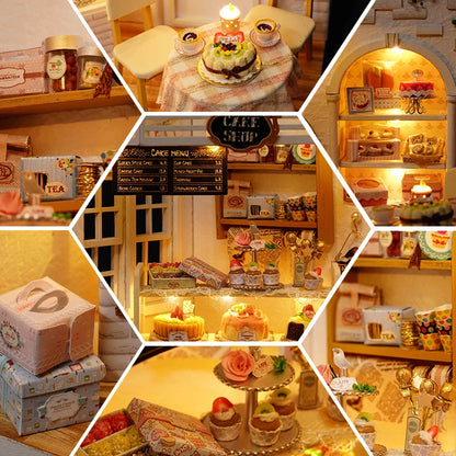 3D Puzzles Mini Wooden Doll House Model Building Toy Home Kit Creative Room Bedroom Decoration With Furniture Toys For Xmas Gift