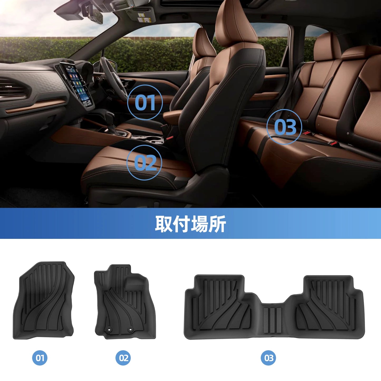 for Subaru Forester 2025 (Sport version) Car Floor Mats Protective Mat Accessories Cargo Liner Trunk Mat Only Fit Right Rudder