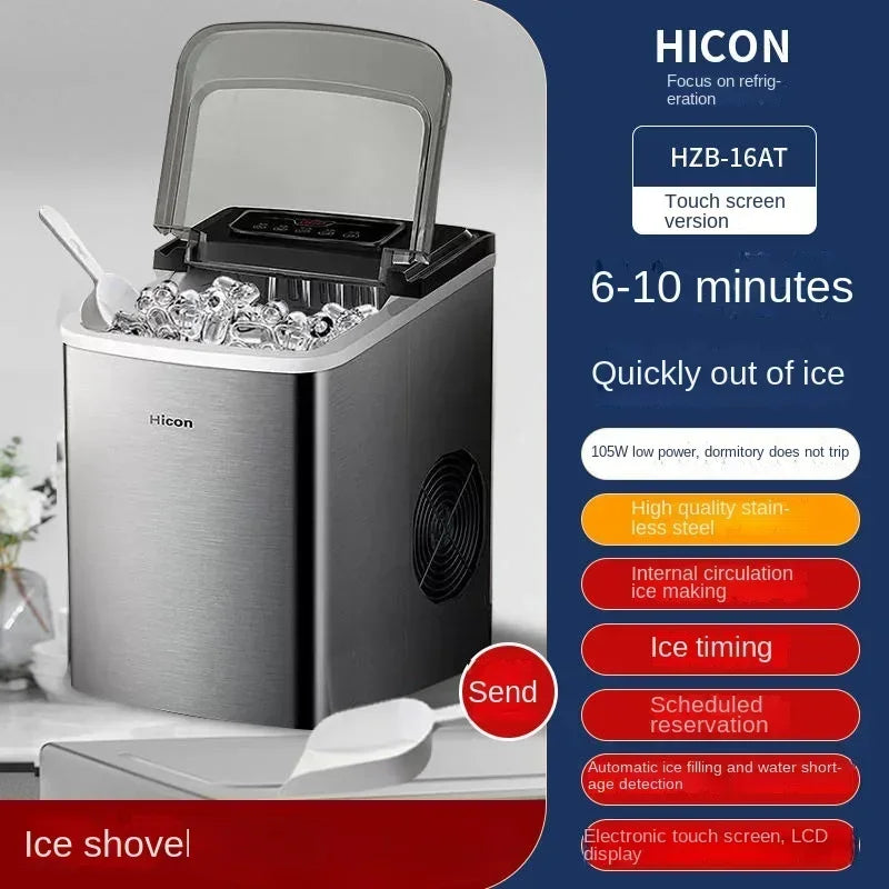 220V HICON Ice Machine Energy-efficient Ice Machine for Household, Dormitory and Outdoor Use DC