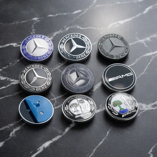 57mm Star Flat Hood Bonnet Logo Mercedes Benz W204 W124 W201 W202 W212 W220 W205 Emblem Badge stickers automobile Accessorie