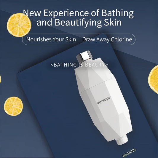 HOMEFISH Revitalizing Shower Water Filter - Reduces Chlorine Heavy Metal - Improves Dry Itchy Skin, Hair Dandruff, Eczema