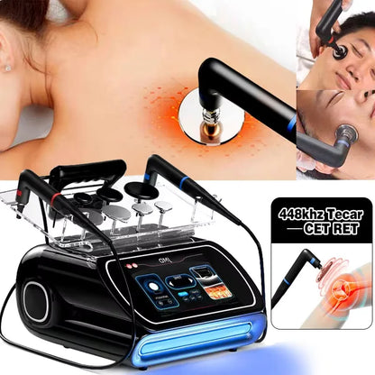 3 in 1 448kHz Capacitive Resistive Therapy Machine RET CET Diathermy Body Sliming Pain Relief 448KHz Tecar Therapy Machine