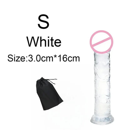 Realistic Anal Butt Plug Soft Jelly Dildo Suction Cup G Spot Anal Vaginal Masturbators Penis Dick Adult Sex Toys For Women Men