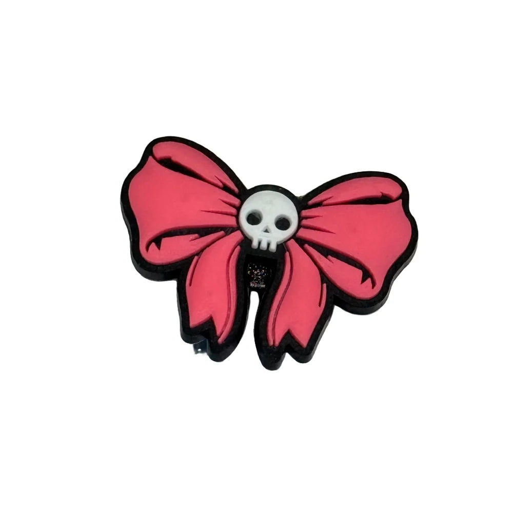 1-100pcs Cartoon Skull Tree Eye Cherry Horse Candle Juice PVC Shoe Button Charms Sandals Decorations DIY Backpack Halloween Gift