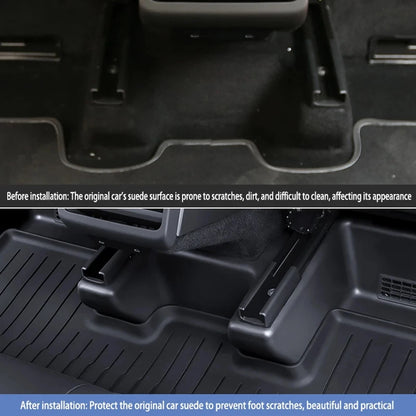 For Tesla Model Y Juniper 2025 2026 TPE Under Seat Corner Guard Seat Slide Rails Protector Cover Anti-Kick Flocking Accessories