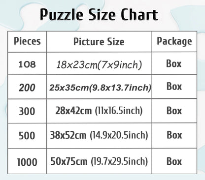 Photo Custom Jigsaw Puzzle 108/200/300/500/1000/1500 piece Custom puzzles for characters, pets, Wooden high-quality floor puzzle