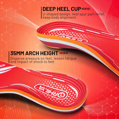 Arch Support Insert Plantar Fasciitis Relief Foot Pain Orthotics Insole Men Women Comfort Cushion Insole  Flat Feet Heel Spur