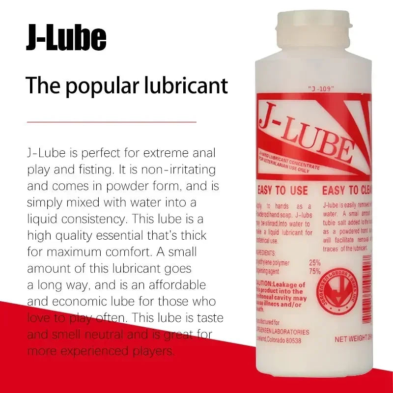 Concentrated Lubricating Powder J-Lube 18+ Gel Oil Lube Gay Anal Vaginal Massage Cream Fisting Safe Intimate Gel Grease 40-300g