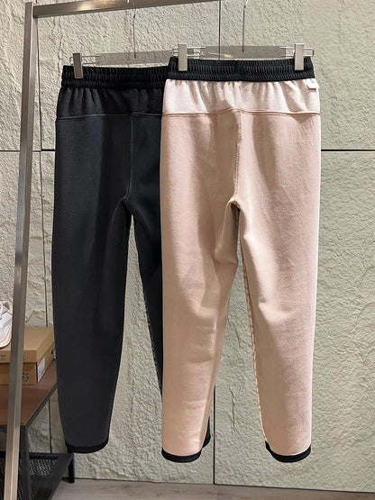 Outdoor Softshell down Pants Thickened Winter Commuting Trousers Men's Youth Fashion Warm Casual Nylon Spandex Fabric