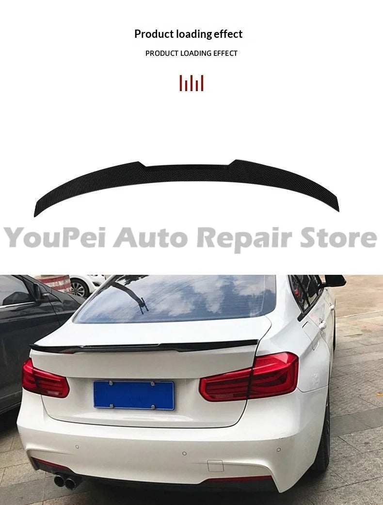 Sharp Blade Shape Rear Spoiler, Practical Modified Parts For BMW 3 Series F30 2013-2020, Stable fitting optimize exterior look