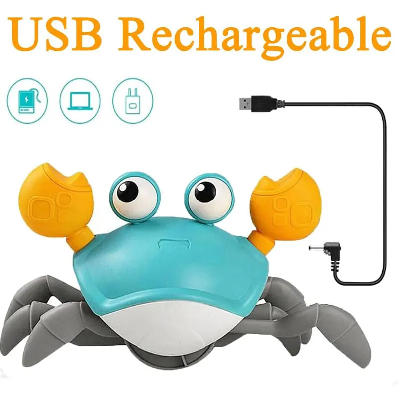 Crawling Crab Baby Toy Smart Obstacle Avoidance Crab Techno Avoid Obstacle Walking Toddler Gift