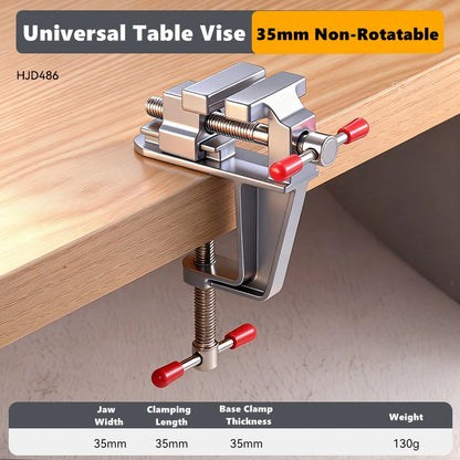 Universal Table Vise Multi-functional Portable 360° Swivel Base Clamp On Vice/Table Vise For Woodworking, Cutting Conduit, Drill