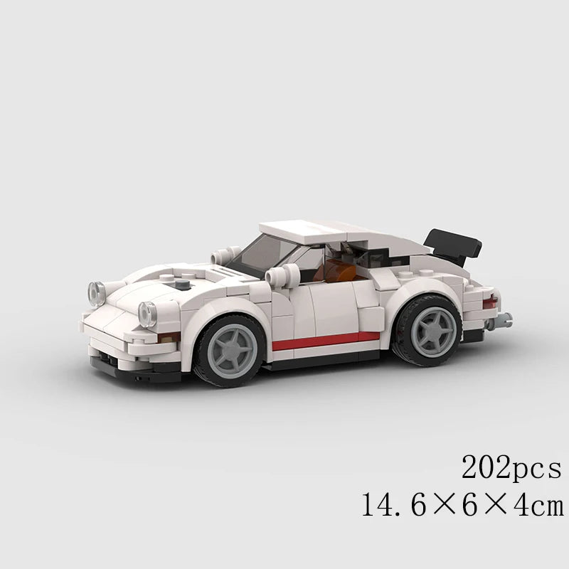 Classical Car Speed MOC SUV Racing Police Model Building Bricks Roadster Vehicle City Super Race Blocks Technical Christmas gift