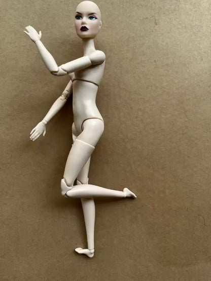 Poppy Good Makeup Head With Beige Yoga Slim Doll Body 1/6 Doll Figures Collective Toys Colorful Hair Doll Heads