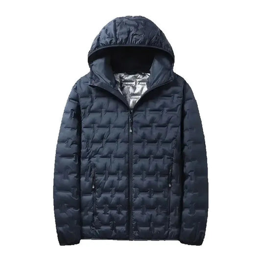 Men Graphene Down Jacket Winter Solid Color Lightweight Short Coat Casual Outdoor Puffer Jacket