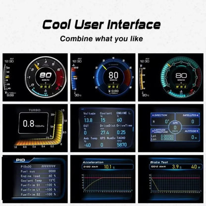 Diagnostic Tools Digital GPS Speedometer Car Navigation OBD+GPS Smart Gauge Automotive HUD Head Up Displays A600