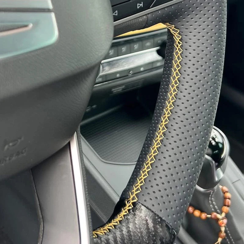 Nappa Leather Hand Stitched Steering Wheel Cover for Seat Leon Ibiza Fr Seat Fr Sport Cupra Ateca 2021-2023 Year for Seat Arona