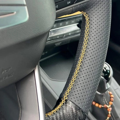 Nappa Leather Hand Stitched Steering Wheel Cover for Seat Leon Ibiza Fr Seat Fr Sport Cupra Ateca 2021-2023 Year for Seat Arona