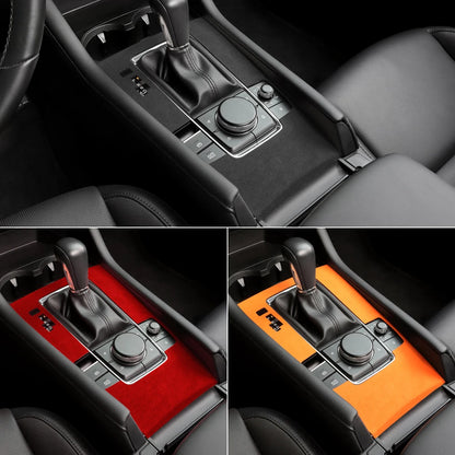 For Mazda 3 Axela 2019 2020 2021 2022 2023 2024 2025 Central Console Gear Shift Panel Top Suede Sticker Car Interior Trim