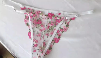 Sexy French Lingerie Set Floral Embroidery Sheer Mesh Bra with Soft Underwire Comfort Support for Large Bust CA S-XL MOYISU Bras