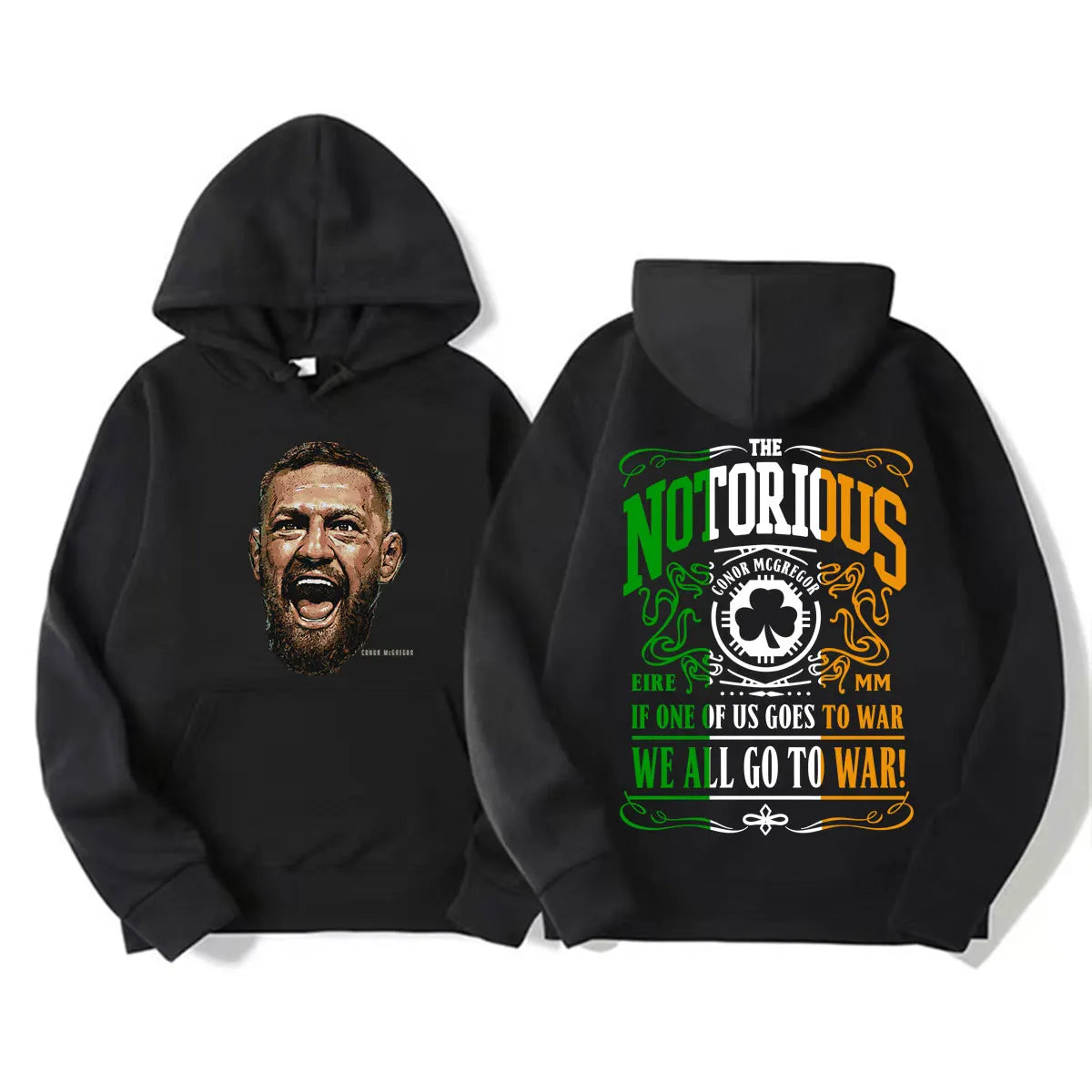 The Notorious Conor Mcgregor Graphic Sweatshirts Men's Clothes Fashion Gothic Classic Hoodies Casual Fleece Oversized Pullovers