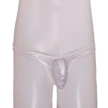 Laser Colorful Men's G-string Underwear Sexy Men's Briefs U Convex Male Underpants Low Waisted Thong Private Party club Panties