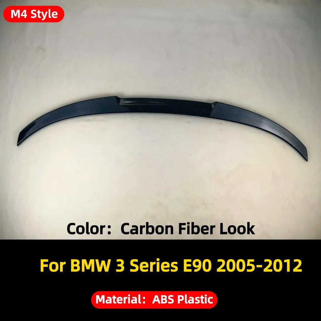 Rear Trunk Wing Spoiler Tail Splitter Air Dam Deflector Tuning Accessories Body Kit For BMW  Series E90 E91 3 Series 2005-2012