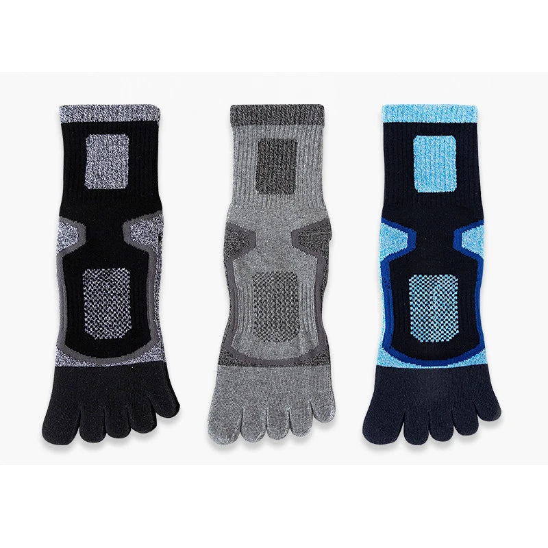 1/5 Pairs Five Toe Socks For Men Thick Compression Mesh Breathable Sport Short Socks For Running Basketball Bike Fitness Outdoor