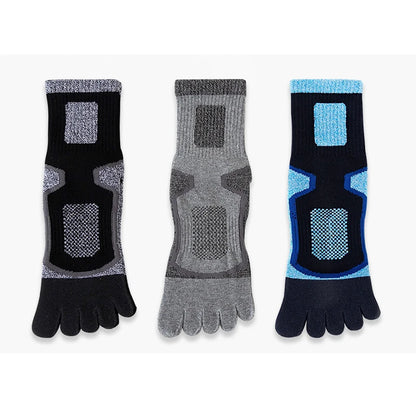 1/5 Pairs Five Toe Socks For Men Thick Compression Mesh Breathable Sport Short Socks For Running Basketball Bike Fitness Outdoor
