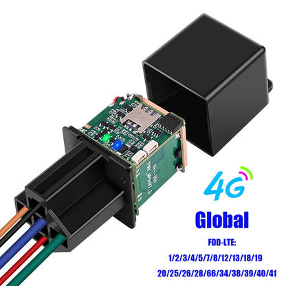 Latest Motorcycle Car Relay GPS Tracker 4G 95V hide Tracking Device Cut Off Oil Towed away ACC status Alarm Locator System free