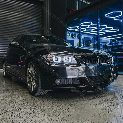For BMW 3 Series 2005-2008 E90 E91 325I 328I 335I High Quality ABS Car Front LED Racing Grills Body Kit Grille Glossy Black