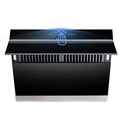 900CFM 30"Under Cabinet/Wall Mount Range Hood w/Heated Auto-Clean Gesture&Touch Control Tempered Glass 3-Speed & Baffle Filter