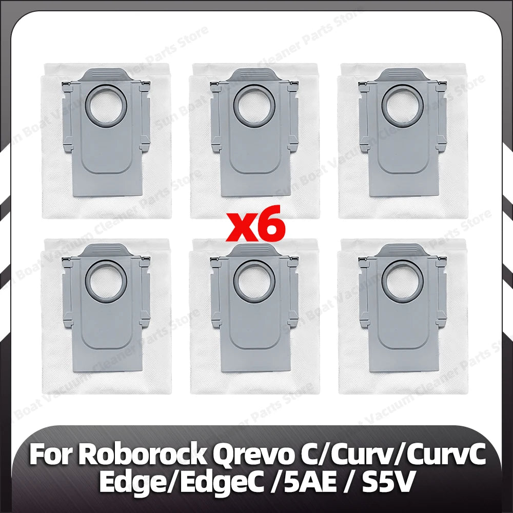 Fit for Roborock Qrevo C/Curv/CurvC/CurvC PRO/Edge/EdgeC/5AE/S5V/S5X/5AI/5XC Main Side Brush HEPA Filter Mop Pad Dust Bag Parts