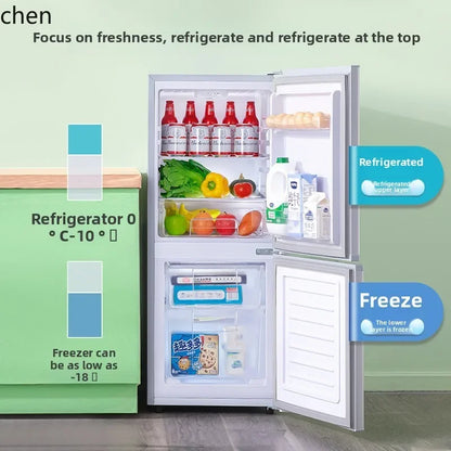 refrigerator small household double door single dormitory mini first-class energy efficiency and power saving