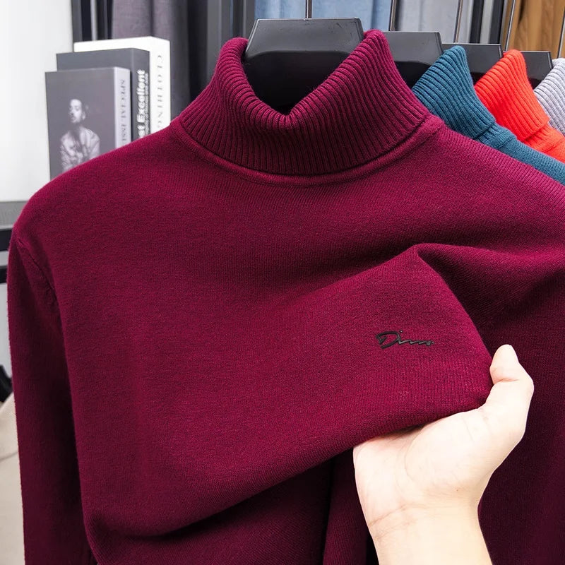 Luxury Brand Man Long-Sleeved Knitwear Letter Embroidery Cool Collar Spring British Style Sweater Business Fashion Mens Clothing