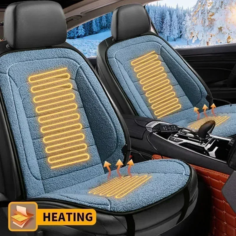 NEW 1-2PCS Heated Car Seat Cover Car Heating Cushion Winter Heated Seats Car Seat Warmer 12V Seat Cushion For Back And Seat
