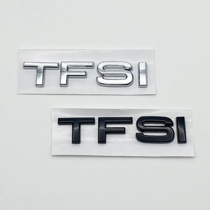 3D Chrome Glossy Black ABS TDI TFSI Car Rear Emblem Sticker for Audi A1 A3 A4 A5 A6 A6L A7 A8 S3 S6 Q3 Q5 Q7 TT S RS