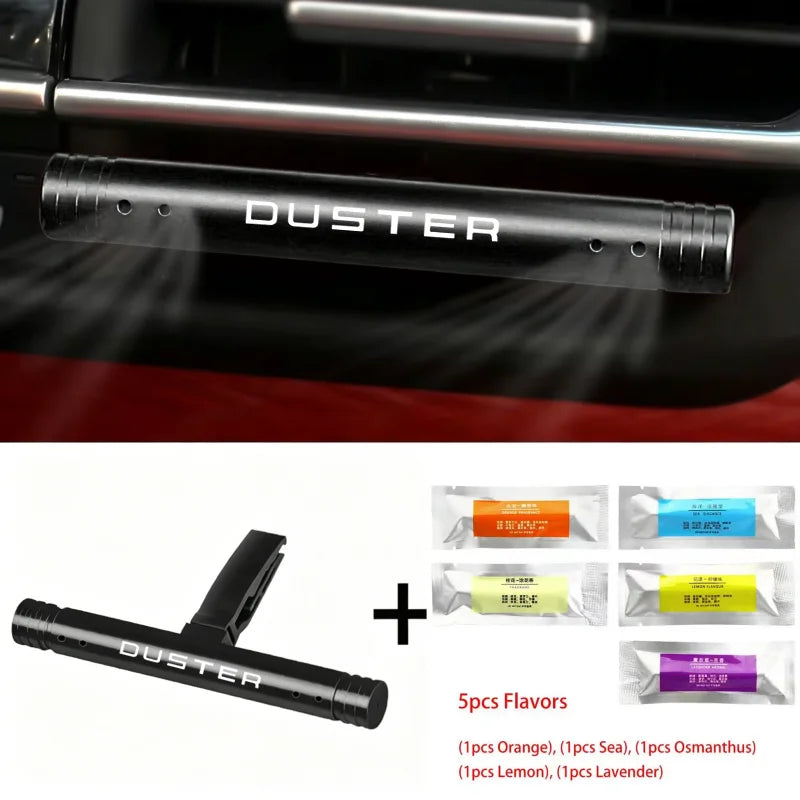 1PC Car Air Vent Perfume Clip Aromatherapy Diffuser Auto Freshener For Dacia Duster Logo Styling Interior Decor Accessories