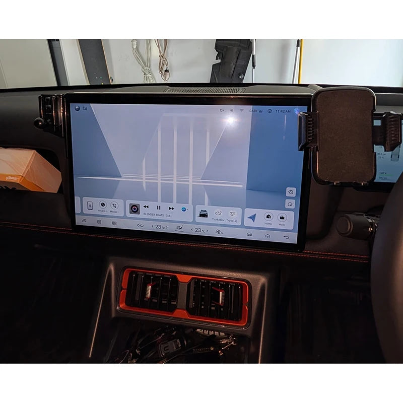 For BYD Shark 6 2025+ Dashboard Multimedia Screen Phone Holder 12.8 15.6 INCH Fixed Mobile Phone Mount Holder Car Accessories