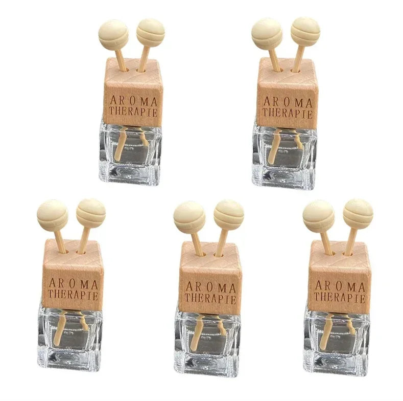 1/5PCS Car Ornament Air Conditioner Perfume Empty Bottle Indoor Cute Aromatherapy Clip Air Vent Perfume Bottle Clip Glass