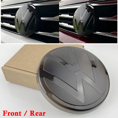 Golf 6 Golf 7 Golf 7.5 Golf8 2pcs Front and Rear Emblem For VW Not Affect ACC Modified Black Label Flat Mirror Logo Cover Sticke