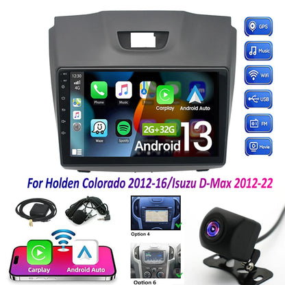9-inch Dual-touch Screen Navigation GPS 2G 32G Android Multimedia Android 13 Carplay Head Unit For Holden Colora- RG 12-16